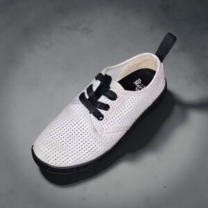 Dr Martens White Perforated Soho Sneaker Shoes Size 5